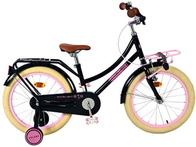 Volare ausgezeichnetes Kinderfahrrad – Mädchen – 18 Zoll – Schwarz – 95 % zusammengebaut