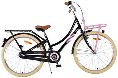 Volare Exzellente Kinderfahrrad - Mädchen - 24 Zoll - Schwarz - 3 Zahnräder