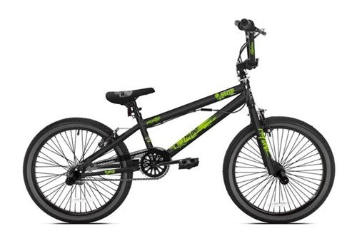 BMX MADD 20 Zoll Freestyle Fahrrad Schwarzes Grün (12522)