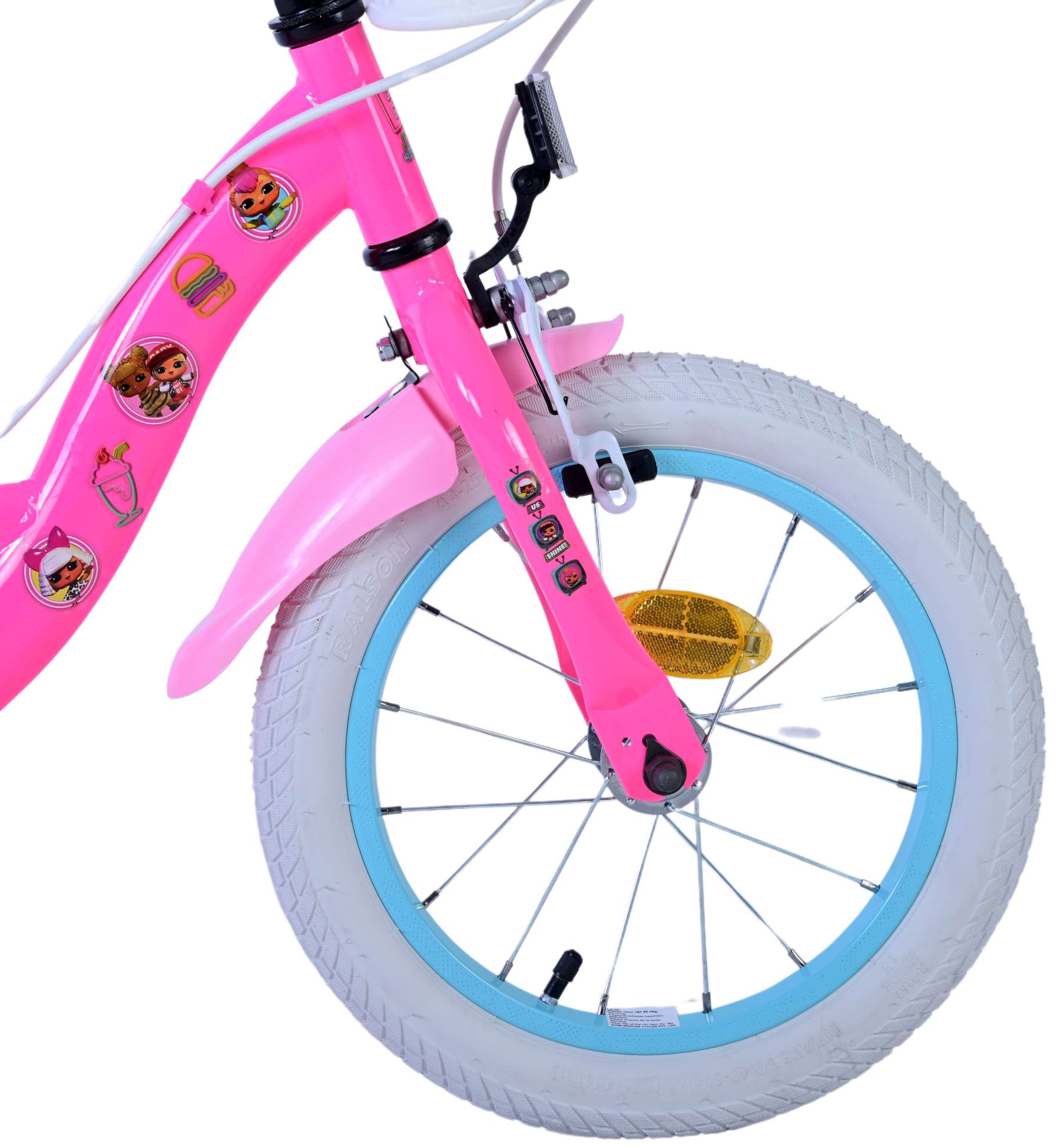 Lol überraschende Kinderbike Mädchen 14 Zoll rosa zwei Handbremsen