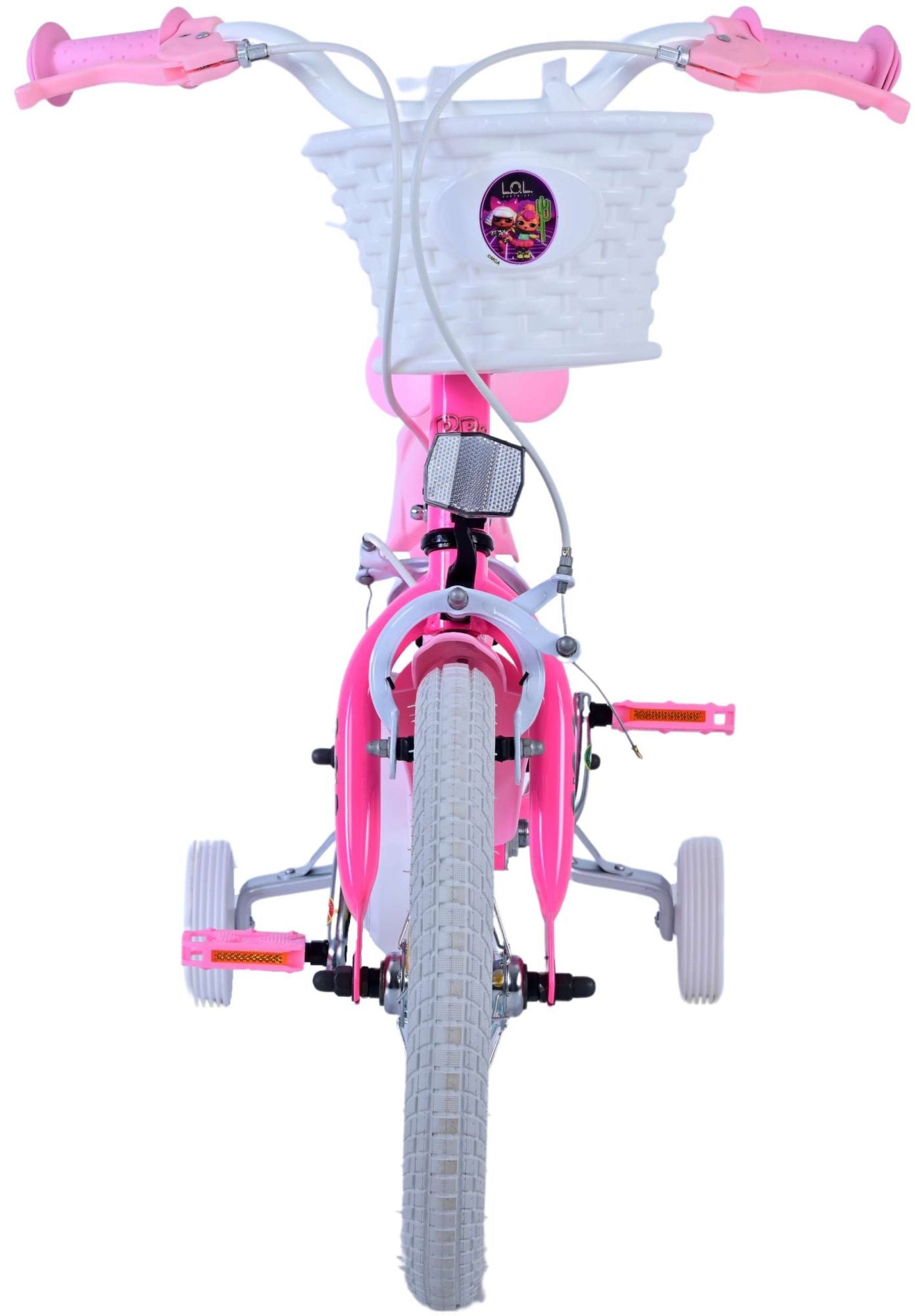 Volare Dolls Kinderrad - Mädchen - 14 Zoll - Pink - Zwei Handbremsen