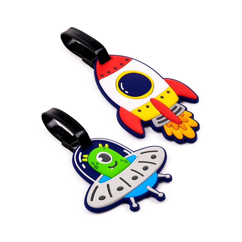 Space Feature PVC -Koffer -Etikett Set von 2