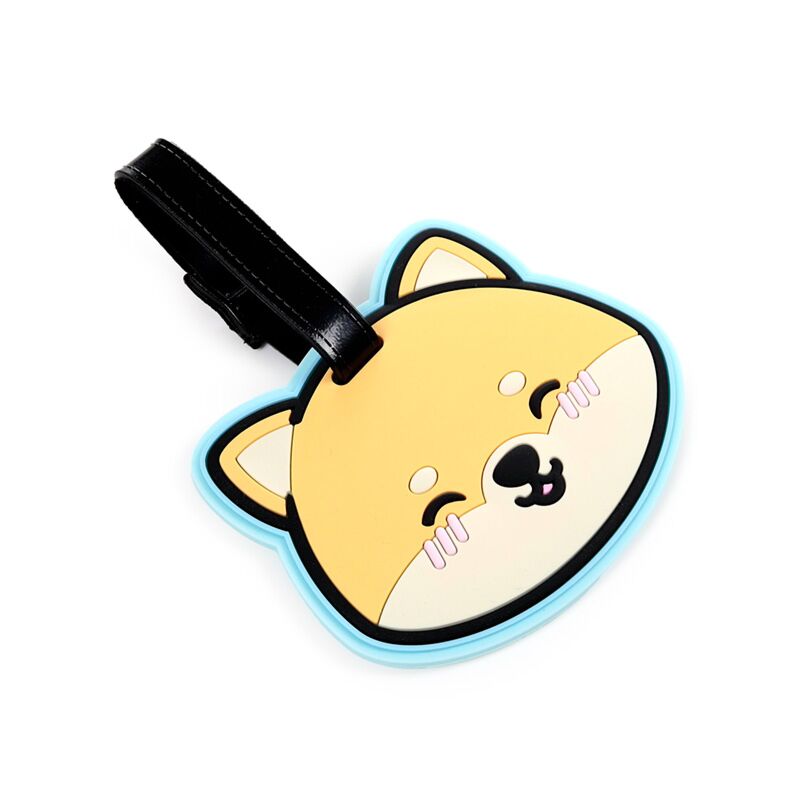 Adoramals schüttelt den Shiba-Inu-PVC-Kofferanhänger