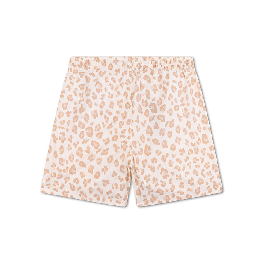 Leopard | Beige Girls UV Schwimmshorts