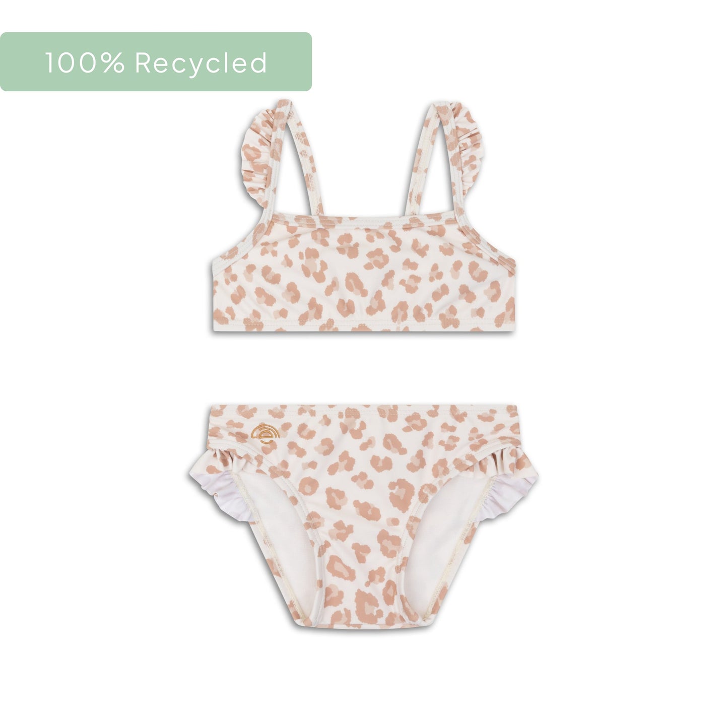 Leopard | Beige Girls UV Bikini