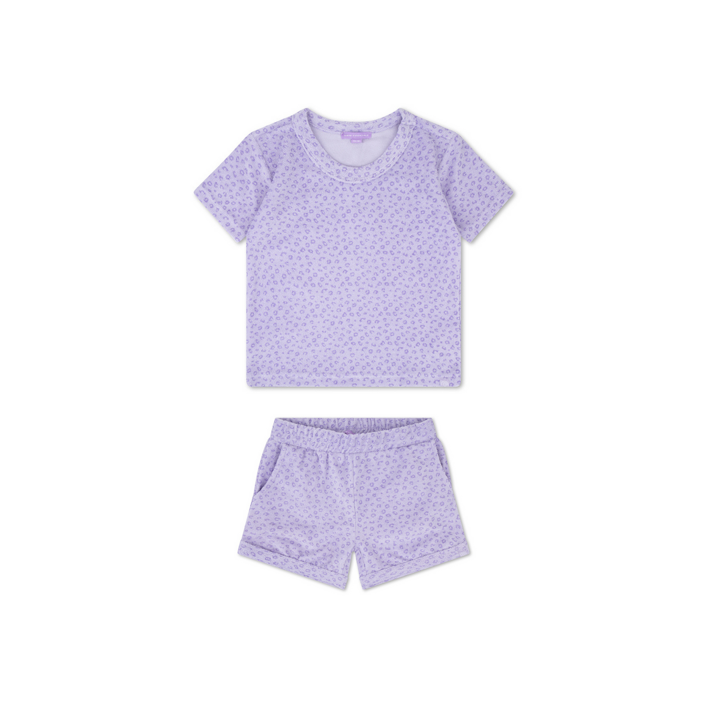 Leopard | Lila Girls Set Strand - Musselin