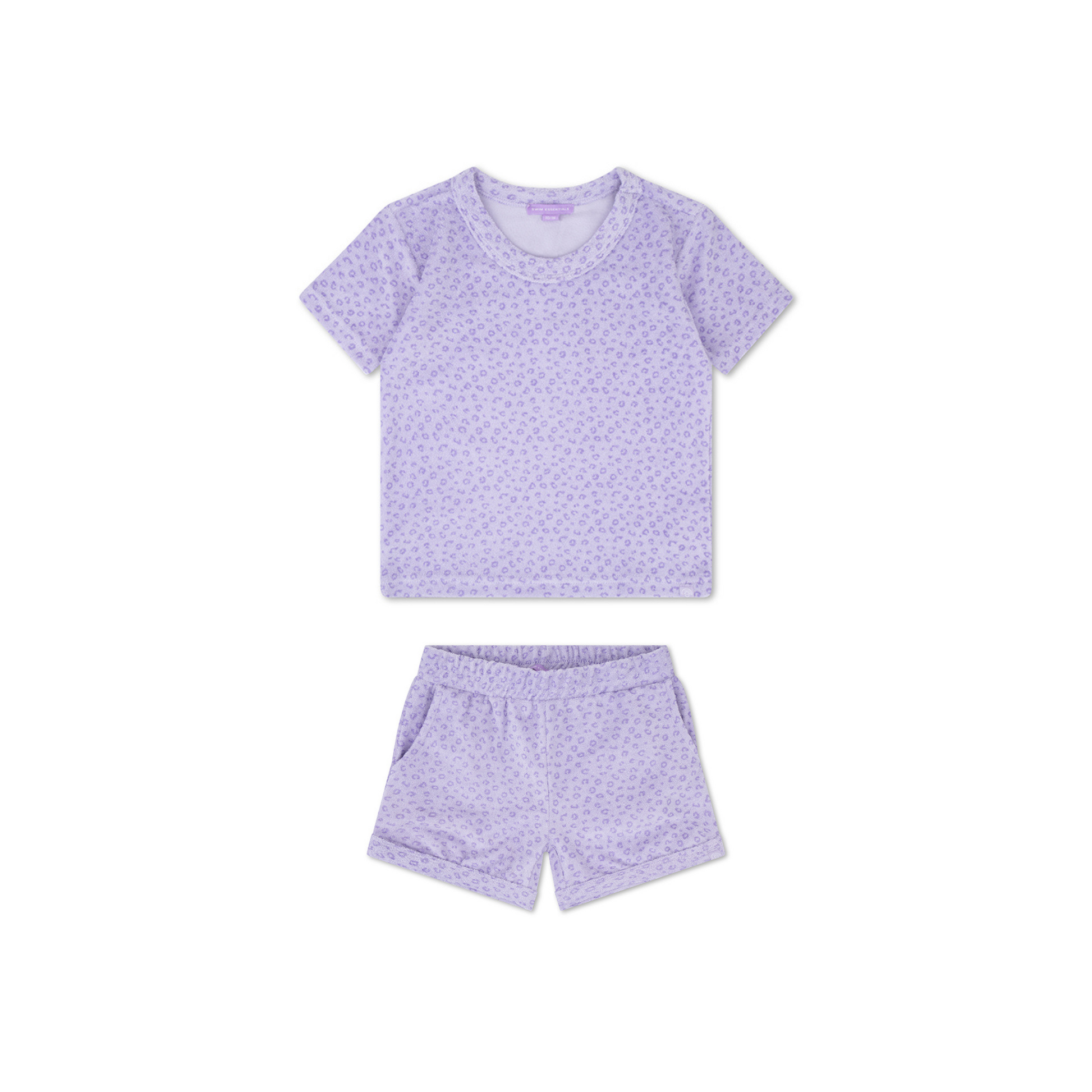 Leopard | Lila Girls Set Strand - Musselin