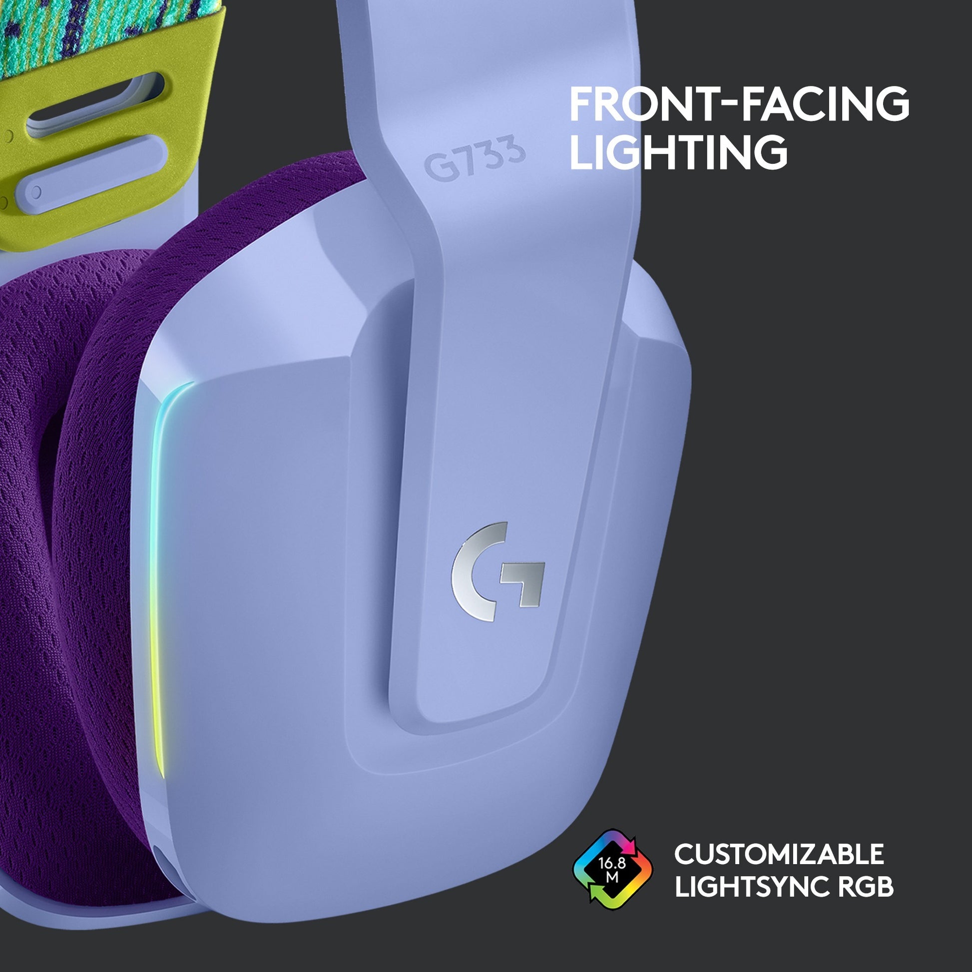 Logitech G733 LIGHTSPEED Kabelloses RGB-Gaming-Headset