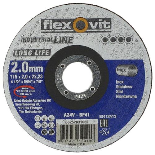 Flexovit dss industrial 125x2x22,23 a24v t41 edelstahl | 25 Stk