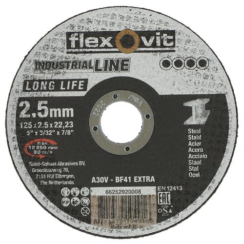 Flexovit dss industrial 125x2,5x22,23 a30v t41 stahl | 25 Stk