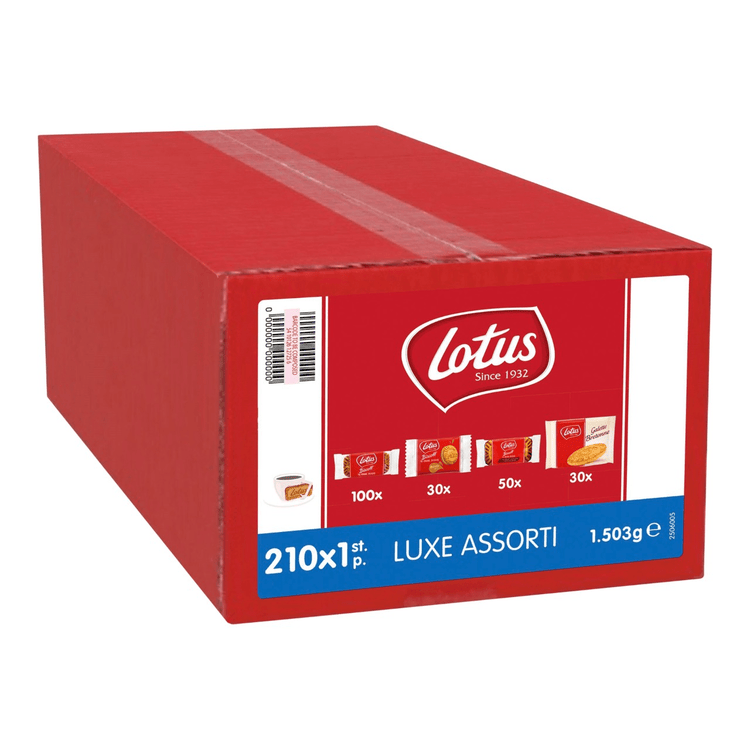 Lotus Biscoff Lotus Luxus-Kekse sortiert, einzeln verpackt (210 Stück)