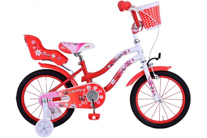 Volare schöne Kinderbike Girls 16 Zoll rotweiß