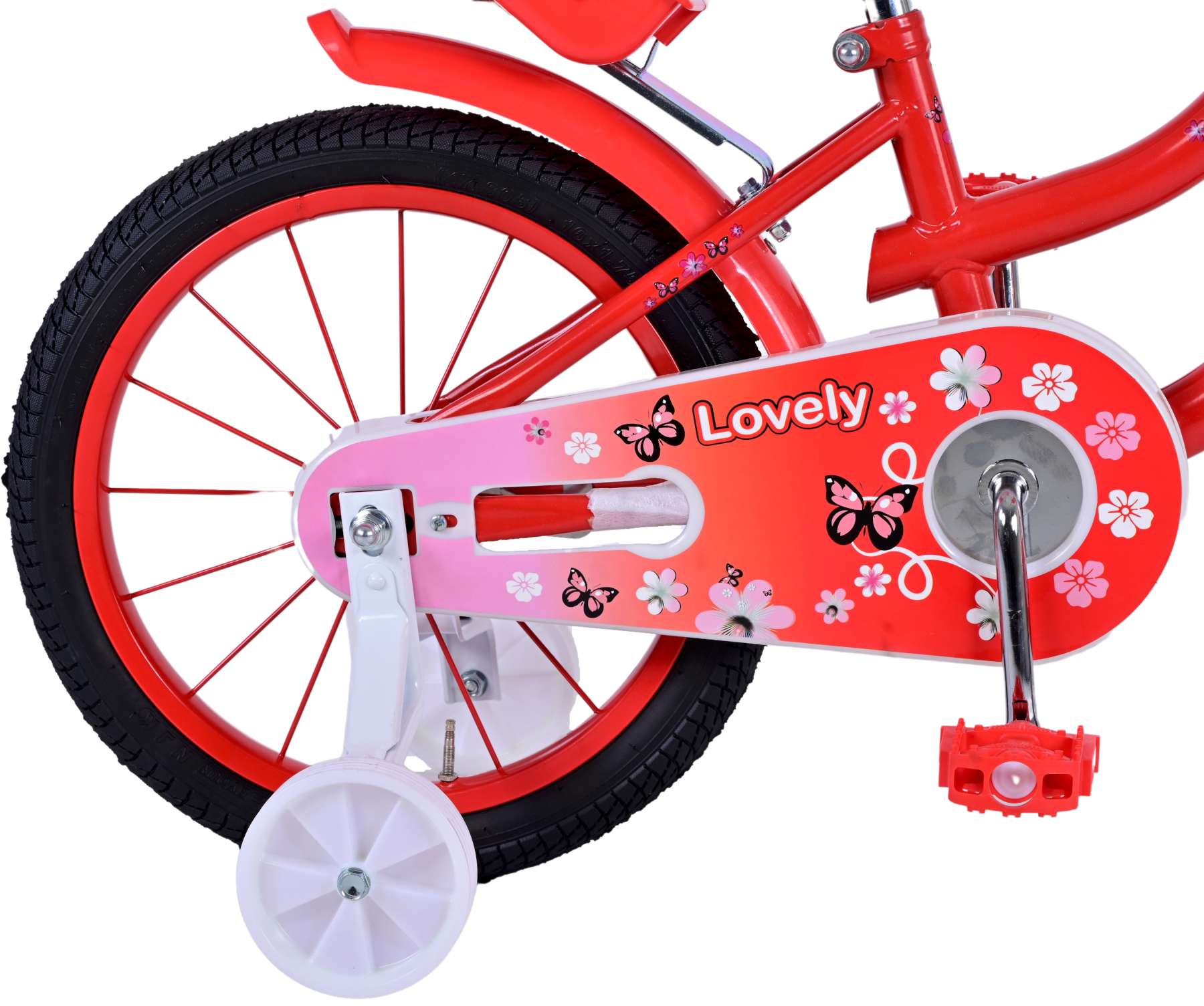 Volare schöne Kinderbike Girls 16 Zoll rotweiß