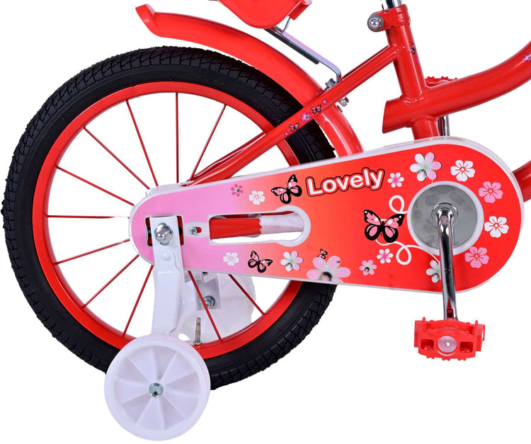 Volare schöne Kinderbike Girls 16 Zoll rotweiß