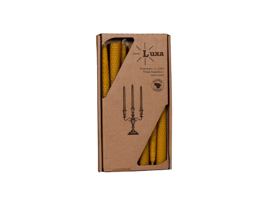 Luxa -Kerzen in Honinge Look Bees war 24 cm 7 PCs.