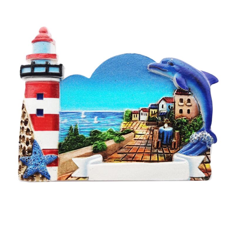 Leuchtturm Delphin 3D Sea Beach Souvenir Magnet