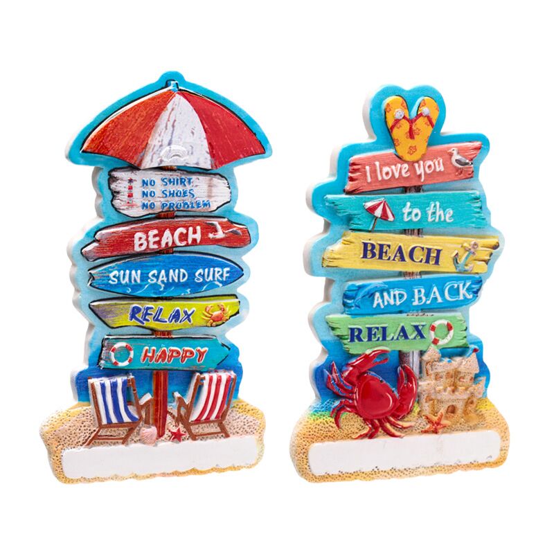 Zeezicht Beach Teller 3D Sea Beach Souvenir Magnet