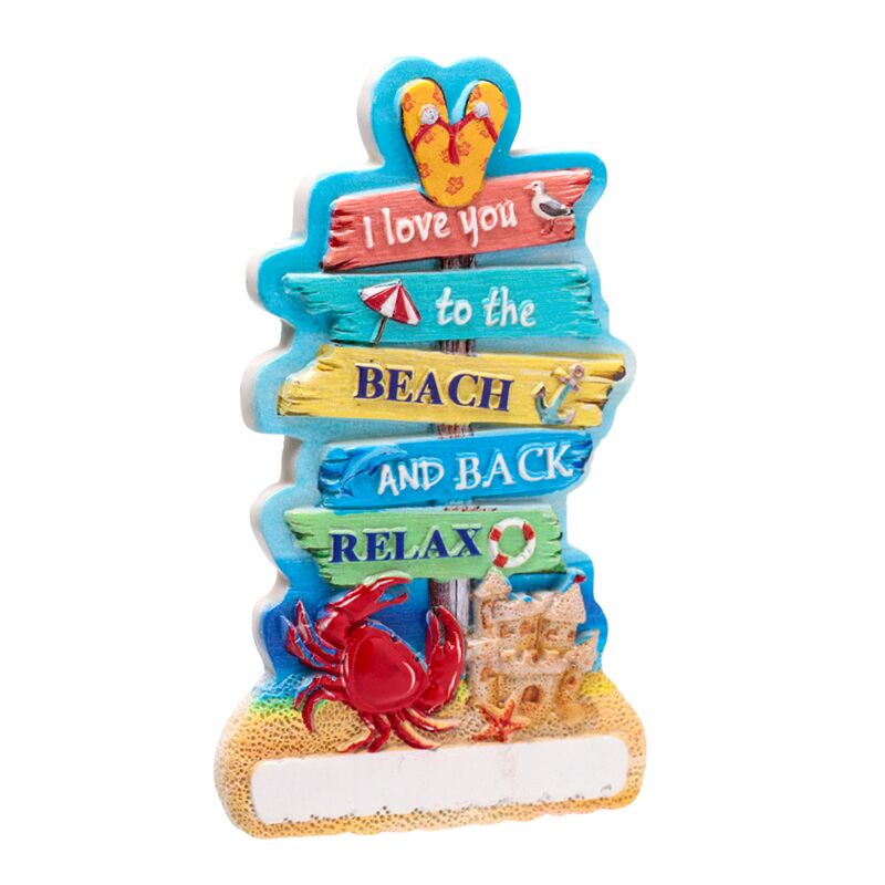 Zeezicht Beach Teller 3D Sea Beach Souvenir Magnet