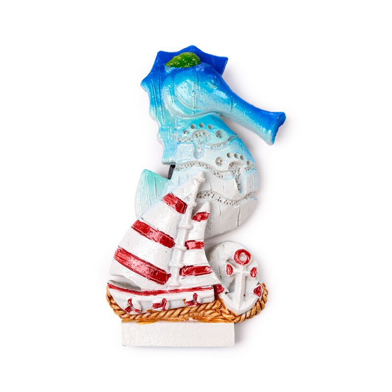 Sea Beach Souvenir Magnet Sea Horse Segelboot Ankers