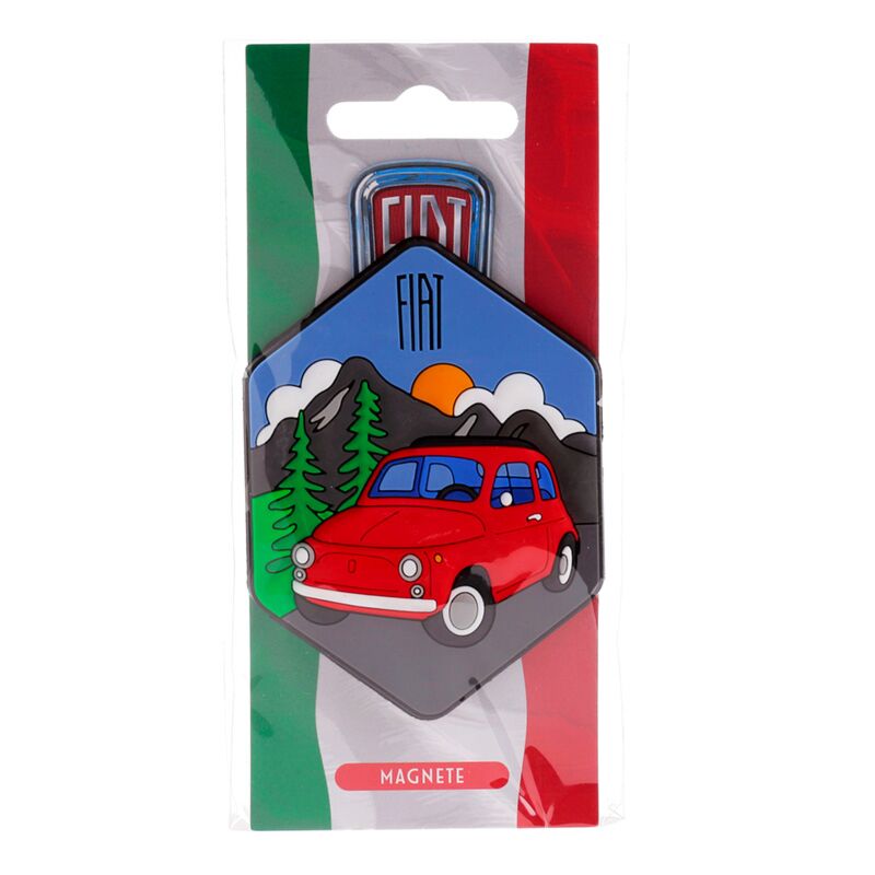 Fiat 500 Dolomit Bergen PVC -Magnet