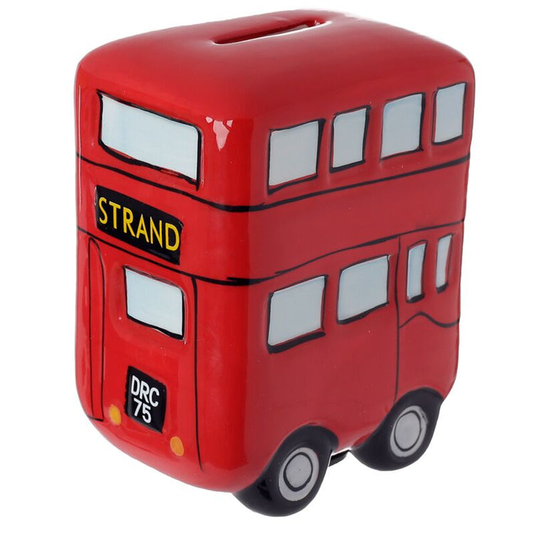 Londoner Doppeldeckerbus-Spardose aus Keramik