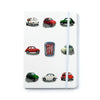 Fiat 500 Retro Recycling A5 ausgekleidetes Notizbuch