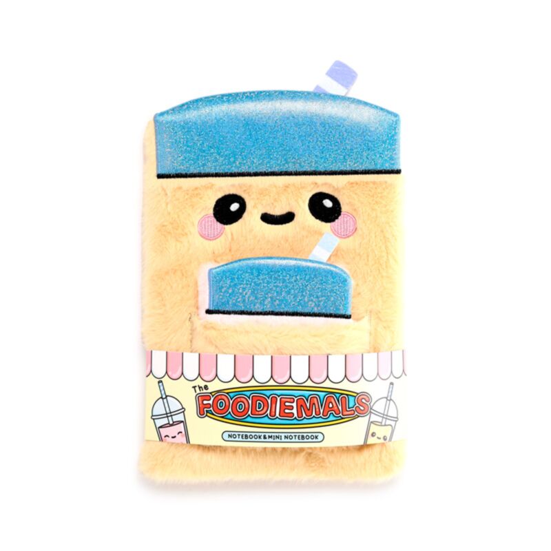 Foodiemals Bubble Tea Plüsch Notebook -Beutel
