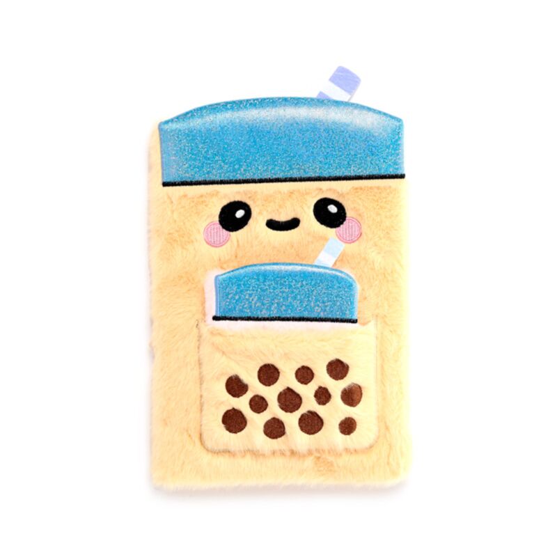 Foodiemals Bubble Tea Plüsch Notebook -Beutel
