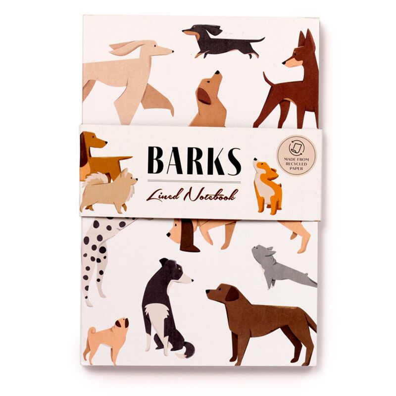 Bellt Hunde recyceltes A5 ausgekleidetes Notizbuch