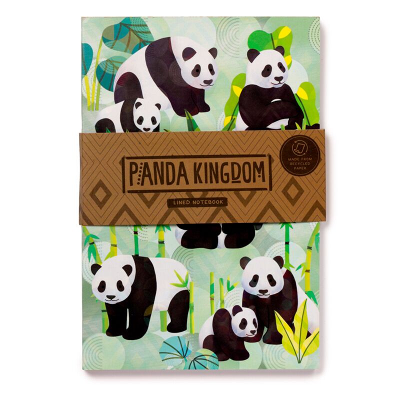Panda Kingdom recyceltes A5 -Notizbuch