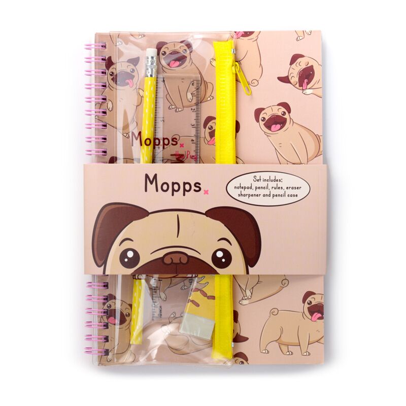 MOPPS Mops Spiral Bound A5 Notebook 6-teilige Schreibset
