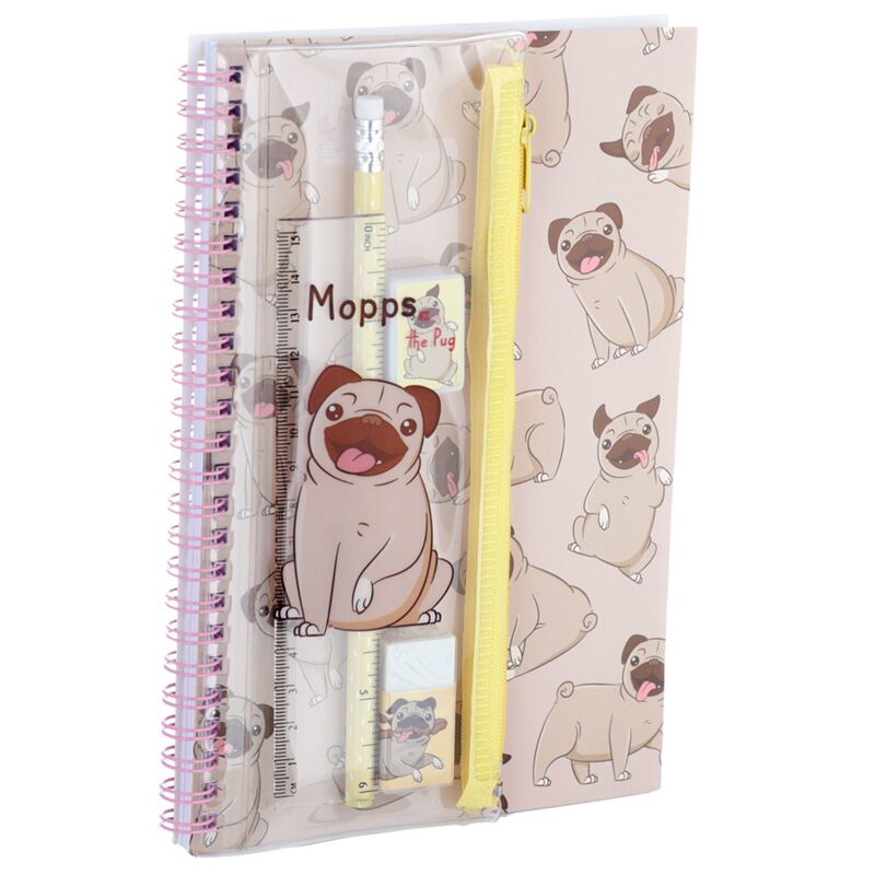 MOPPS Mops Spiral Bound A5 Notebook 6-teilige Schreibset