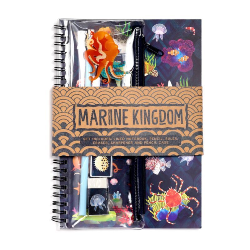 Marine Kingdom Ring-gebundenes Notizbuch 6-Teil-Schreibset