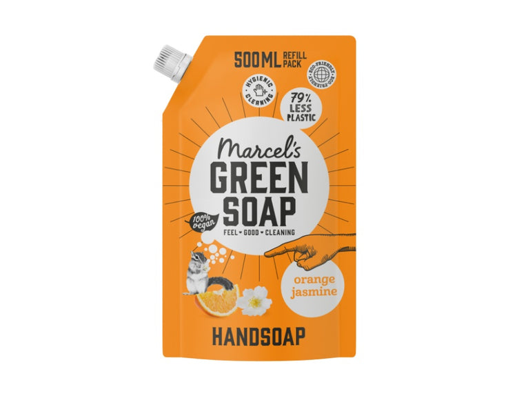 Marcels Green Soap Handseife Orange Jasmin 500 ml Navulzak