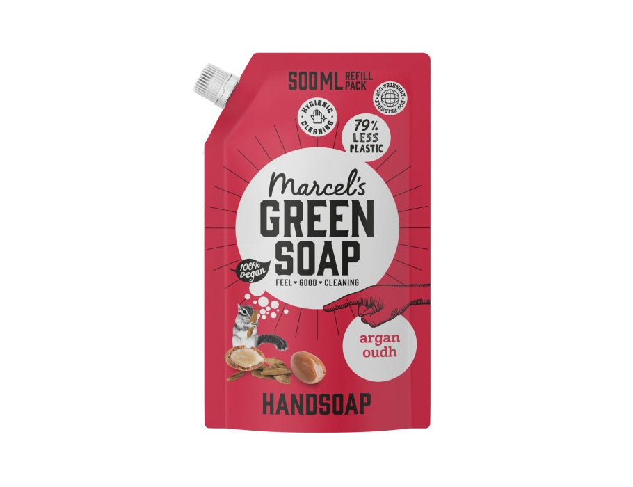 Marcels Green Soap Handseife Argan Oudh 500 ml Navulzak