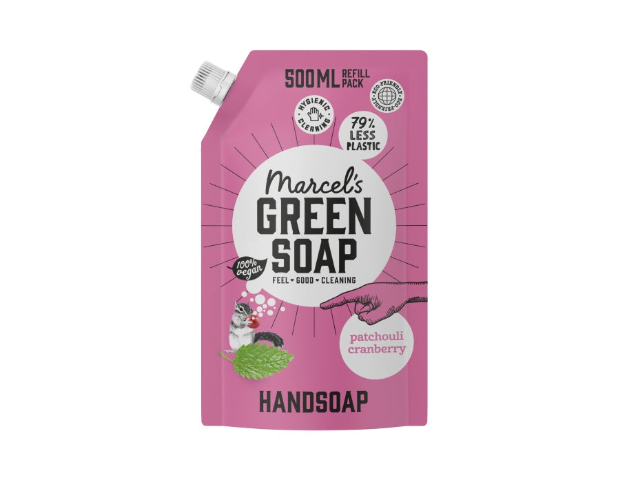 Marcels Green Soap Handseife Patchouli Cranberry 500ml Navulzak