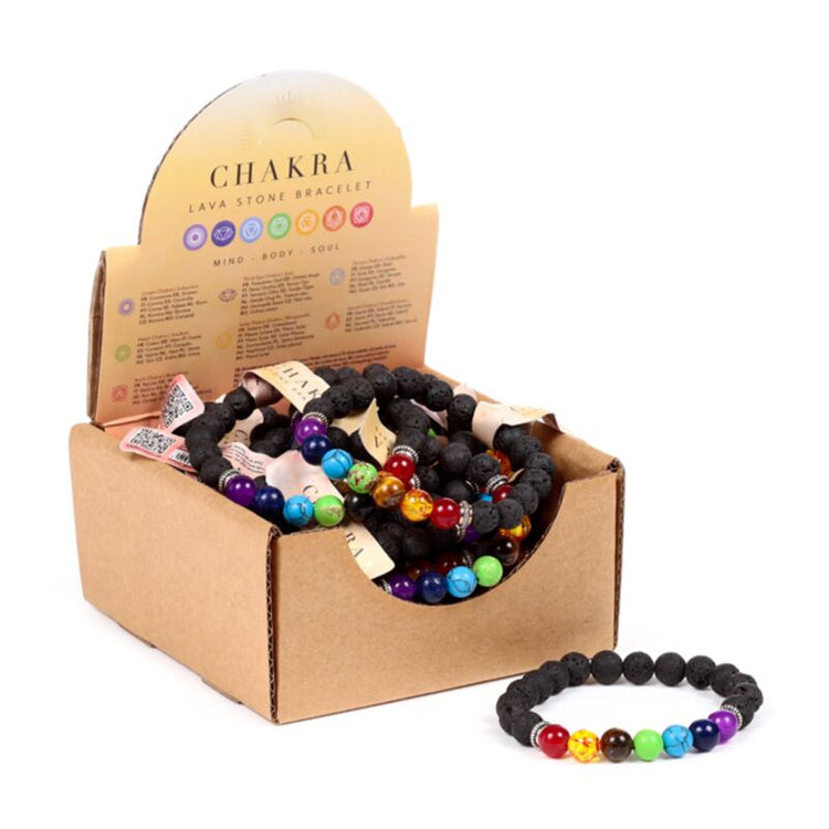 Chakra Lava Stone Perlen Edelsteine ​​Armband