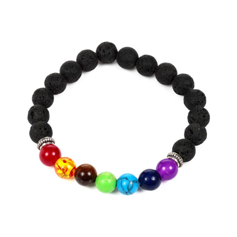 Chakra Lava Stone Perlen Edelsteine ​​Armband