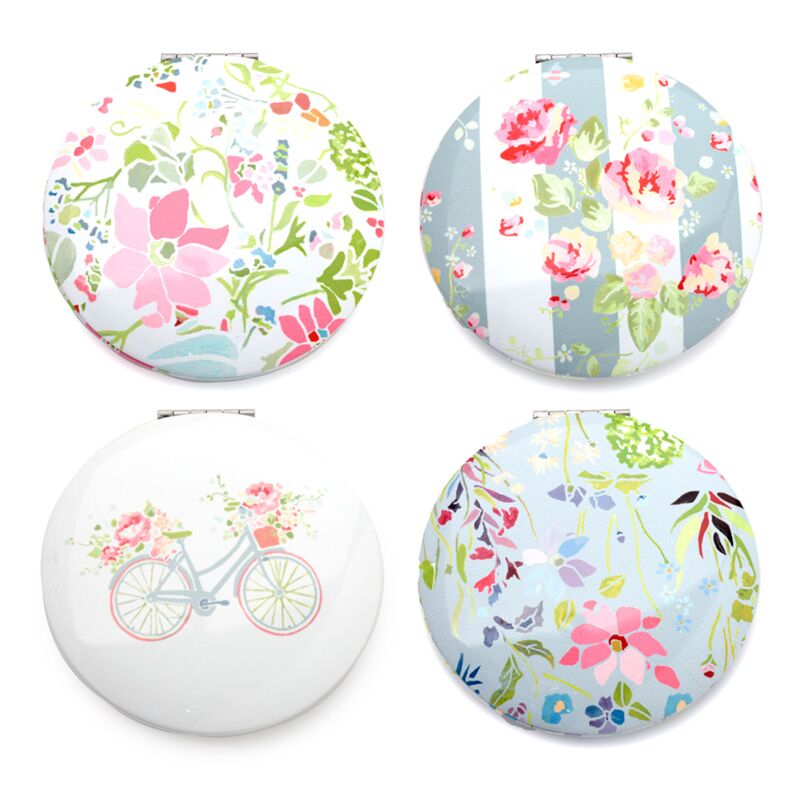 Julie Dodsworth Pink Flora Compact Make -up Spiegel