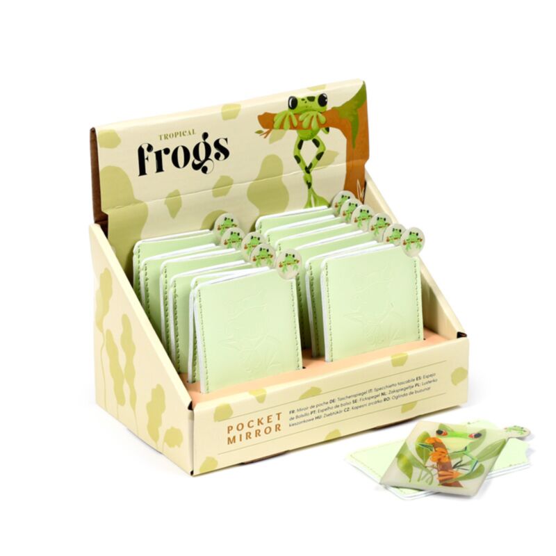Tropenfrösche Taschenspiegel in Deckung
