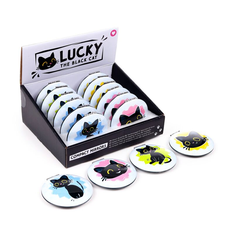 Lucky, der kompakte Schminkspiegel der schwarzen Katze