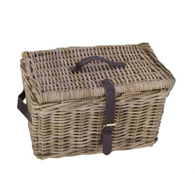Dr Wicker V-Ager Korb l grau mit Deckel 43x33x23