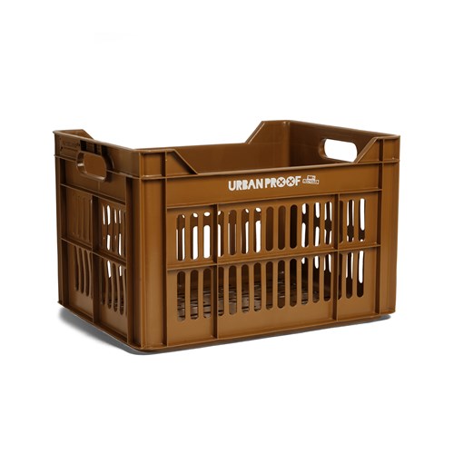 Urban Proof Fahrradkiste recycelter Kunststoff 30 l Toffee Brown 40x30x25 cm