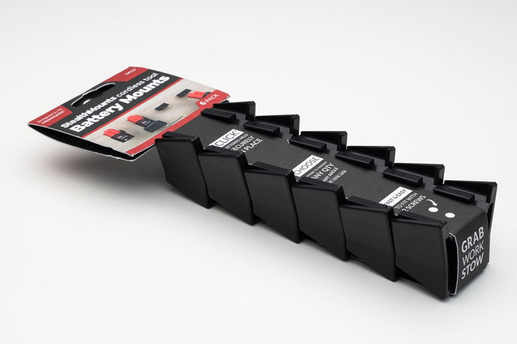 Stealthmounts BM-MW12-BLK-6-BLK Batteriehalter für Milwaukee M12 | schwarz | 6er-Pack – bm-mw12-blk-6-blk