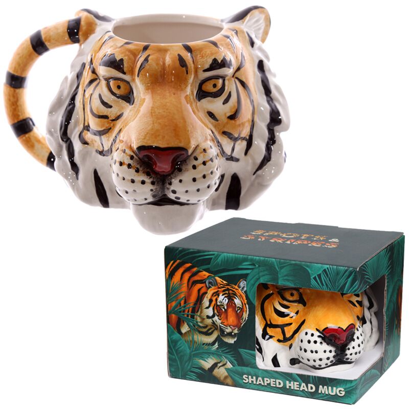 Tiger bildete Keramikbecher