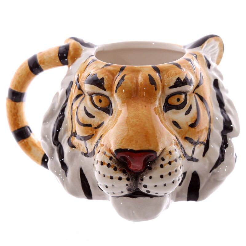 Tiger bildete Keramikbecher