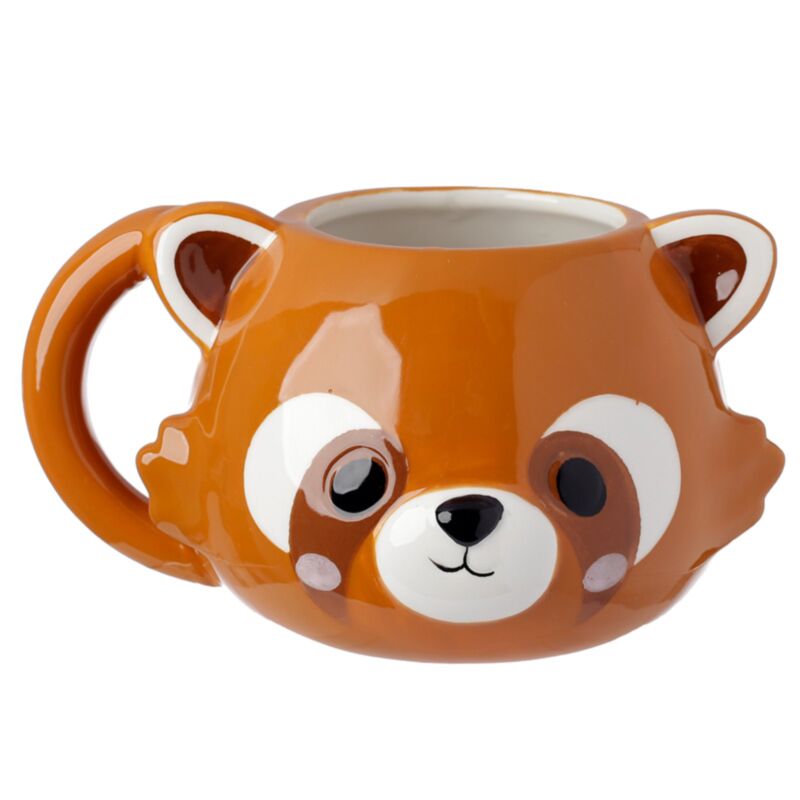 Adoramals roter Panda geformte Keramik -Becher