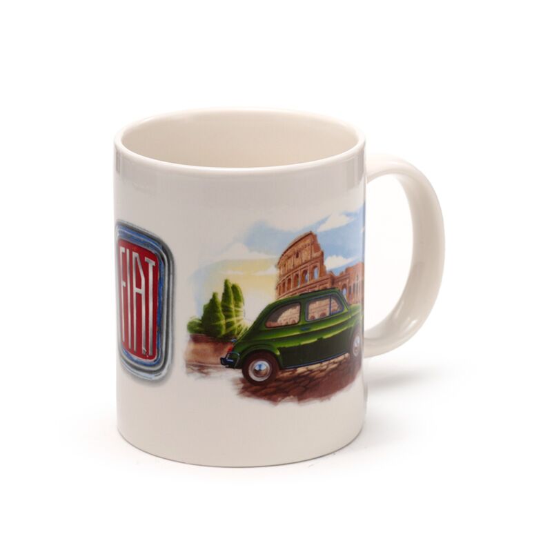 Fiat 500 Rom Riviera Porzellan Becher