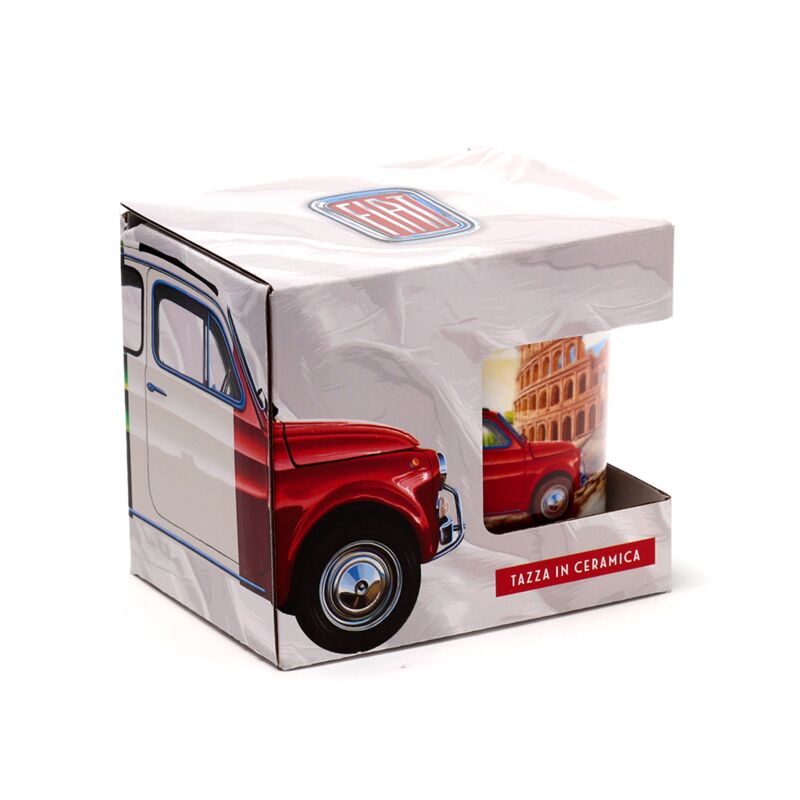 Fiat 500 Rom Riviera Porzellan Becher