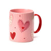 Amore-Herzen-Porzellanbecher